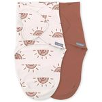 Accesoriu pentru înfășat Ity by Ingenuity 17381-072 Set 2 sisteme de infasat SwaddleMe Monogram, 0-3 luni, 1.0 TOG, Rising Sun