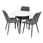 Set masă și scaune Evelin di Costacurta стол DT-404-3B + 3 стула YTC-055B Dark grey