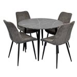 Set masă și scaune Evelin di Costacurta стол DT-402-6B + 4 стула YTC-055B Dark grey
