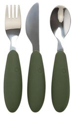Посуда для кормления BIBS 4340218 Set tacamuri din otel inoxidabil Hunter Green