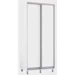 Шкаф Mobildor-Lux Раздвижные двери Aron-P из ДСП (130x60x220H см) Белый бриллиант