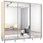 Шкаф Mobildor-Lux Aron uși glisante din oglinzi (240x60x220H cm) Sonoma