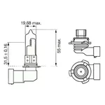 Автомобильная лампа Bosch HB4 Pure Light 12V 51W P22d (carton) (1987302153)