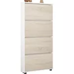 Полка для обуви Mobildor-Lux Leo Slim 80x16x164H cm White/Sonoma