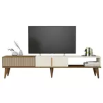Comodă TV Trendy Milan Alt, Nuc, Crem