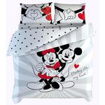 Lenjerie de pat pentru copii Tac Disney Minnie&Mickey Love Double (60251268)