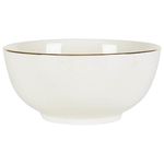 Bol Promstore 51372 Salatiera 19cm, alb cu bordur auriu, ceramica