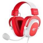 Gaming Headset Havit H2002d, 53mm driver, 20-20kHz, 64 Ohm, 110dB, 1.7m, 3.5mm, White/Red