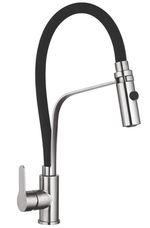 Bateria bucătărie Rubano 27597 pipa flexibila U inox,crom-negru