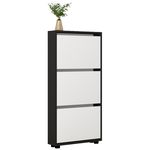 Raft pentru încălțăminte Mobildor-Lux Leo Slim 70x16x125H cm Anthracite/White