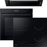 Духовой шкаф, варочная панель и вытяжка Samsung NV7B4245VAK/WT + NZ64R3747BK/WT + NK52FG455CC/UR