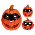Декор Promstore 18362 Подсвечник Halloween Тыква в маске D10.5cm, круглый