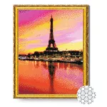 Tablou pe numere Art Gallery GA81991 Mozaic cu diamante 40x50cm Paris la apus