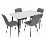 Комплект стол и стулья Evelin di Costacurta стол DT-405-3B + 4 стула YTC-078B Bjorn-13 (Grey)