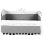 Protecție laterală pentru pătuț PernaMea Confort stele gri 120x60 (PM.100155)