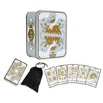 Joc educativ de masă Promstore 57158 Carti Tarot pentru ghicit, Gold&Silver Edition, in cutie metalica