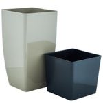 Ghiveci pentru flori Aleana 115036 Cvadro 16x16x30 cm, cacao