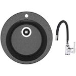 Chiuvetă bucătărie cu bateria Dr.Gans Gala + SanDonna F9995 negru