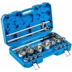 Set de unelte de mână Hoegert Set de capete tubulare si accesorii 3/4 26 buc HT1R511