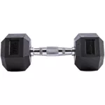 Гантель LivePro 49881 Gantera Hex Rubber Dumbbell 2x22.5kg, LP8005/22.5/BK
