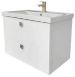 Dulap pentru lavoar Mashtab 11999 Toledo (Sava) suspendat cu 2 sertare 800x470x580 Alb