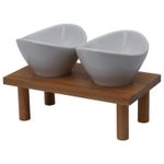 Veselă Excellent Houseware 47731 Набор для аперитива 3ед, дерев подставка 18x10x6cm