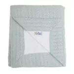Lenjerie de pat pentru copii PernaMea Paturica tricotata 100x100cm Turcoaz (PM.101352/3)