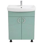 Шкаф под умывальник Mashtab 12465 Alpin (CL) cu 2 uși 600x370x850 Turcoaz mat-Antracit