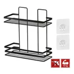 Полка для ванной Hydro S MAGIC FIX 744, Negru, suport dublu