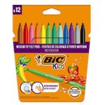 Set de creație BIC 56885 Markere colorate ultralavabile Kid Couleur, 12buc