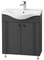 Dulap pentru lavoar Mashtab S12454 Palma (Basic) cu 2 uși 650x370x850 Antracit mat