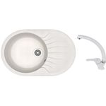 Мойка кухонная со смесителем Dr.Gans Berta 760 + SanDonna F 1069 alb