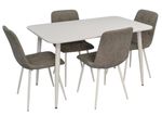 Комплект стол и стулья Evelin di Costacurta стол DT-405-4Wh + 4 стула YTC-080Wh Grey