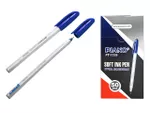 Ручка шариковая PT-1159 soft ink,1mm, синяя