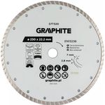Disc de tăiere Graphite 56669 Disc diamant Turbo d230×22.2mm (57T320)
