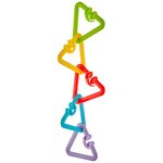 Jucărie cu pandantiv BabyJem 637 Set 5 inele multifunctionale triunghi