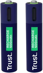 Acumulator Trust TR25585 USB-C Rechargeable Battery AAA 500 mAh, 2 Pack