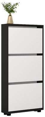 Raft pentru încălțăminte Mobildor-Lux Leo Slim 60x16x125H cm Anthracite/White