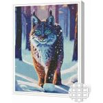 Tablou pe numere Art Gallery QB206565 Mozaic cu diamante patrate 40x50cm Rasi in padure