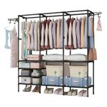 Cuier pentru haine 4Life Metal 3-section 160x36x170cm