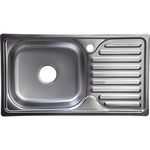 Chiuvetă bucătărie Rubano HD7642A-E incastrabila 760x420x180mm. (stinga),inox, mat-0,8mm