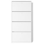 Полка для обуви Fabrik Home Тумба для обуви 4 дверцы / 600 белый ясень