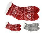 Носки-тапочки рождественские женские, полиэстер, 2цвета