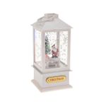 Figurină cu lumină Promstore 37122 Фонарь LED музыкальный Снеговик/Дед Мороз со снегом 23cm