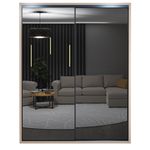 Dulap Bayro Murano 1800x2300x600 серый камень, купе (608316)