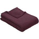 Cuvertură Ibena 3640/430 Plain Fleecedecke Olbia 150x200 Dark red