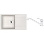 Chiuvetă bucătărie cu bateria Dr.Gans Techno 860 + SanDonna F 1066 alb