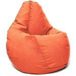 Кресло-мешок BeanBag BM5876, Кресло Груша из велюра Maserrati, L, оранжевый