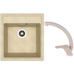 Chiuvetă bucătărie cu bateria Dr.Gans Nika 470 + SanDonna F 1069 bej