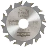 Disc de tăiere DeWalt DT1306-QZ Freza disc HM 102mm, grosime 3,9mm, gaura interioara 22mm, 12 dinti